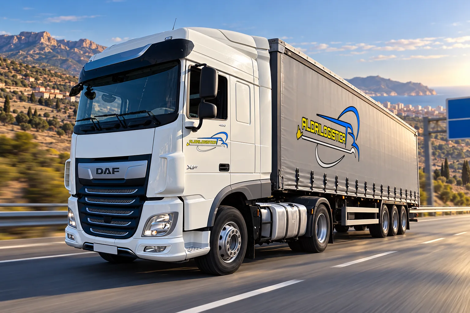 Tráiler de Aldri Logística en autovía